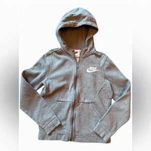 Nike Kids Full-Zip Gray Hoodie